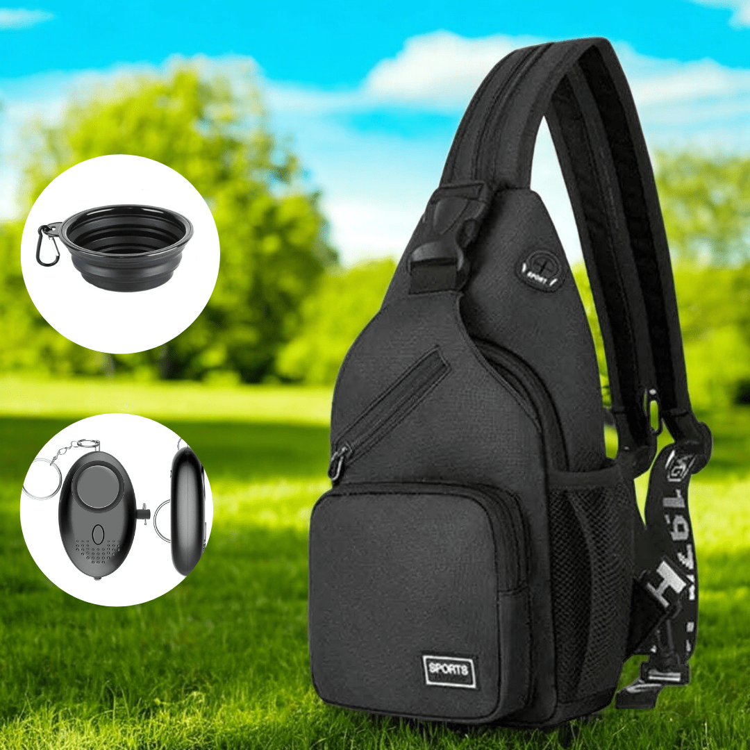 Snooze Doggy Black Ultimate dog walking bag - Crossbody/Backpack