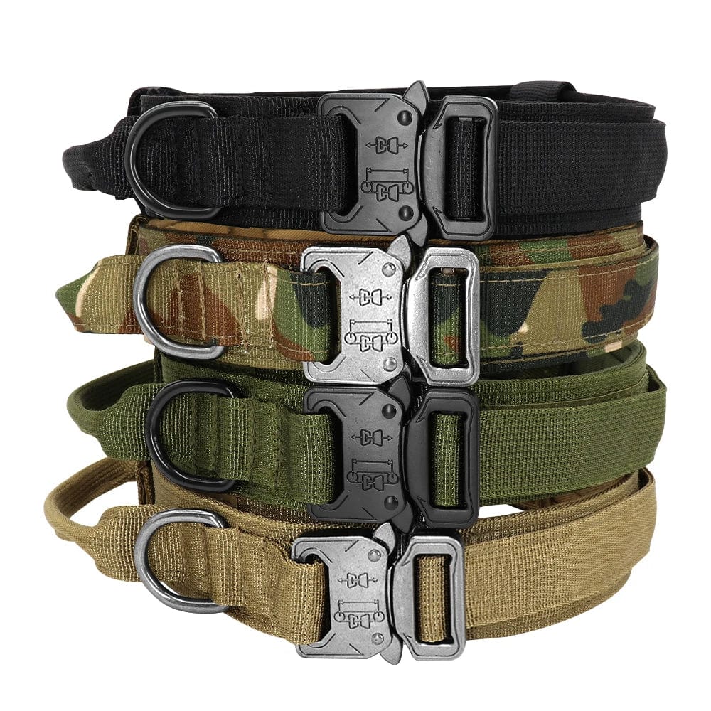 Snooze Doggy Durable Military Tactical Dog Collar Bungee Leash Set Pet Nylon Walking Training Collar For Medium Large Dogs German Shepard
