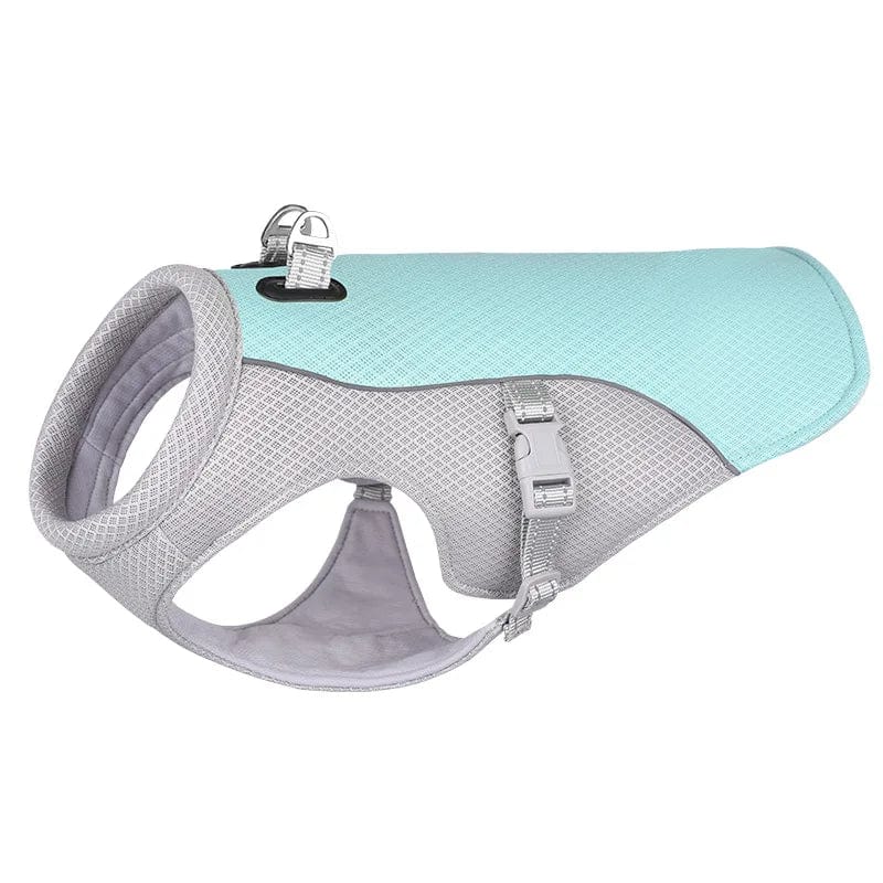 Snooze Doggy Blue / S Ice Cooling Dog Vest Summer Mesh Clothes for Small Medium Large Dogs Outdoor Pet Cool Down Jackets Breathable Big Dog Harness