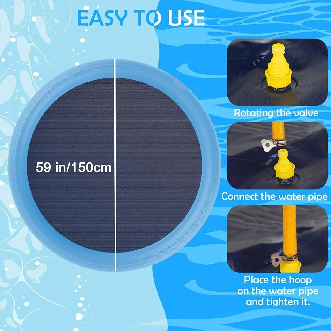 Snooze Doggy Dog Sprinkler Mat/ Shallow Paddling Pool