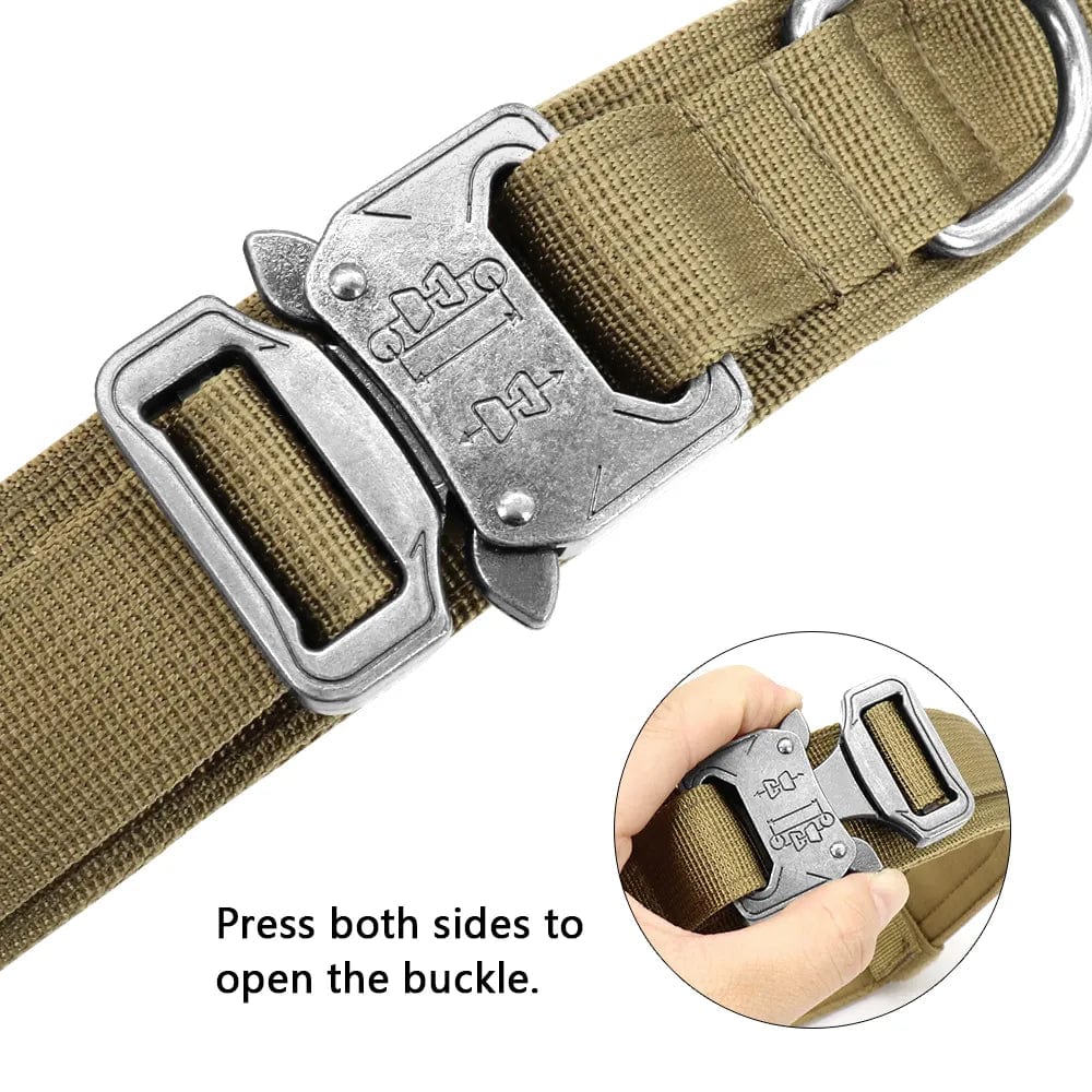 Snooze Doggy Durable Military Tactical Dog Collar Bungee Leash Set Pet Nylon Walking Training Collar For Medium Large Dogs German Shepard