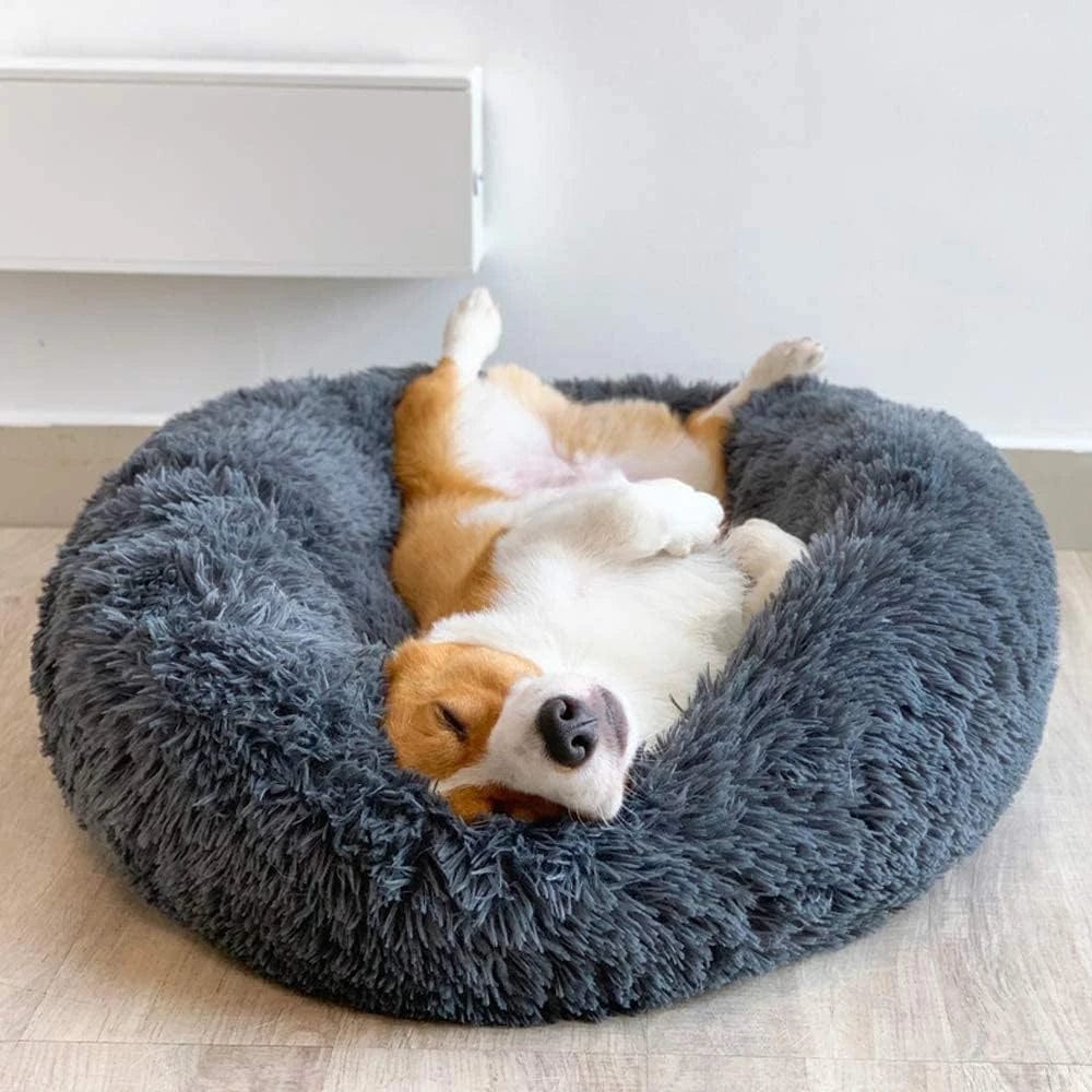Snooze Doggy Large Dog Bed Round Plush Dog Cushion Beds for Medium Big Dogs Winter Warm Pet Kennel Sofa Soft Cat Bed Removable Dog Beds Mat