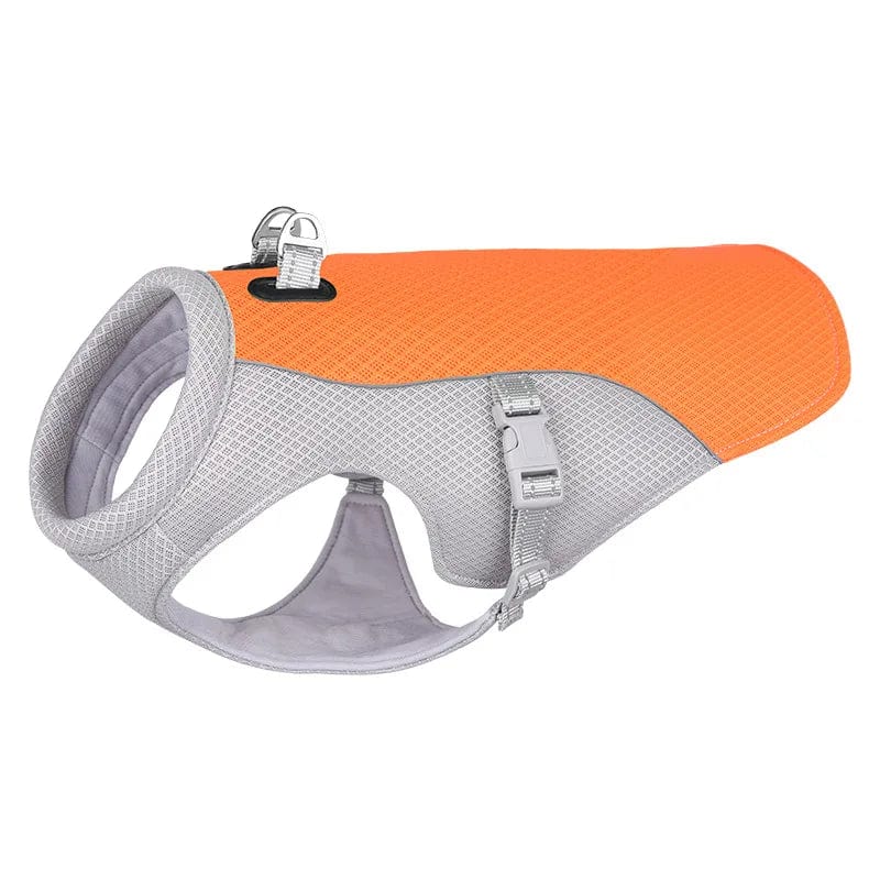 Snooze Doggy Orange / 2XL Ice Cooling Dog Vest Summer Mesh Clothes for Small Medium Large Dogs Outdoor Pet Cool Down Jackets Breathable Big Dog Harness