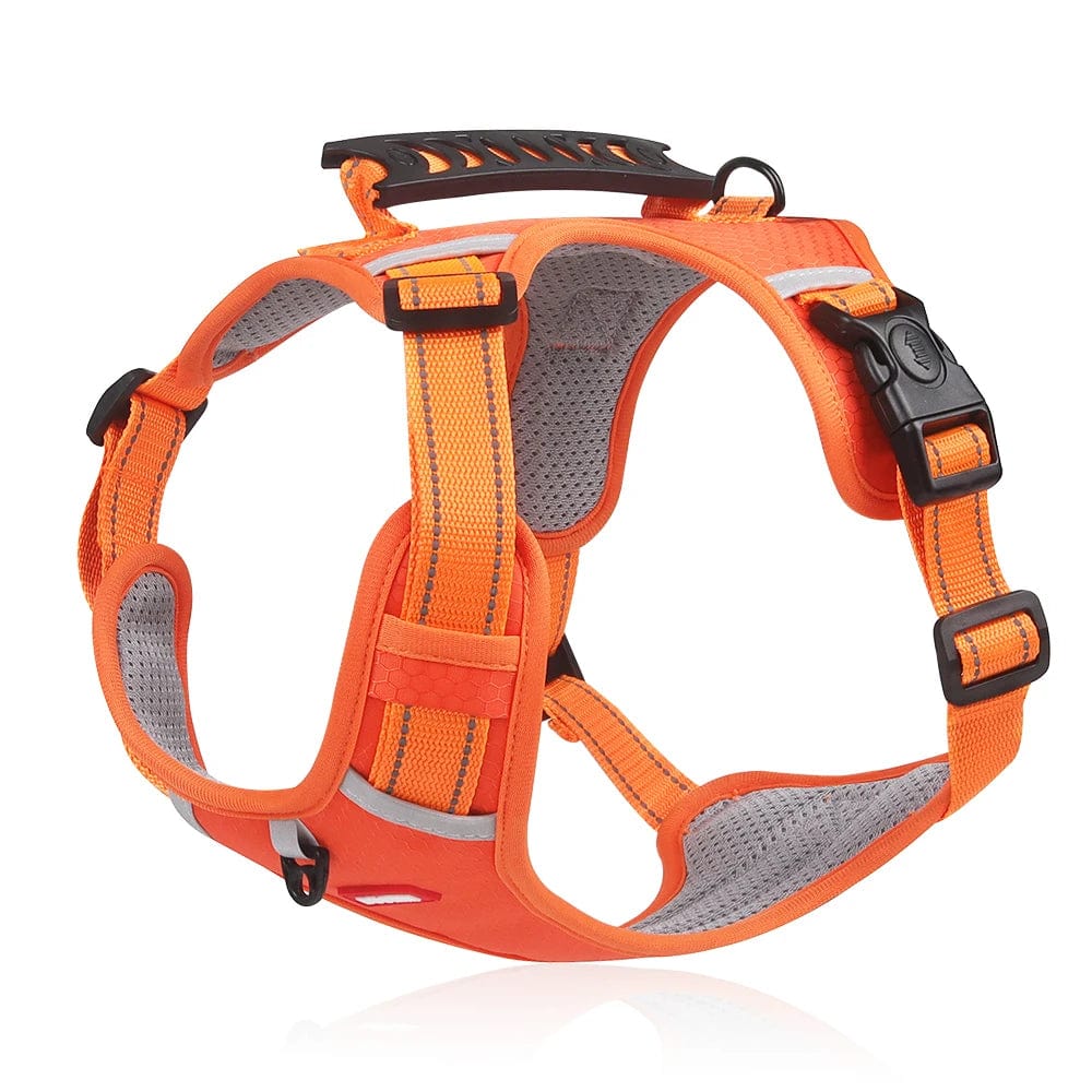 Snooze Doggy Orange / Medium No Pull Large Dog Harness Adjustable Reflective Vest Harnesses For Small Medium Dogs Outdoor Travel French Bulldog Accessories