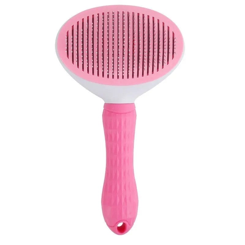 Snooze Doggy Pink Pet Dog Brush Cat Comb Self Cleaning Pet Hair Remover Brush For Dogs Cats Grooming Tools Pets Dematting Comb Dogs Accessories