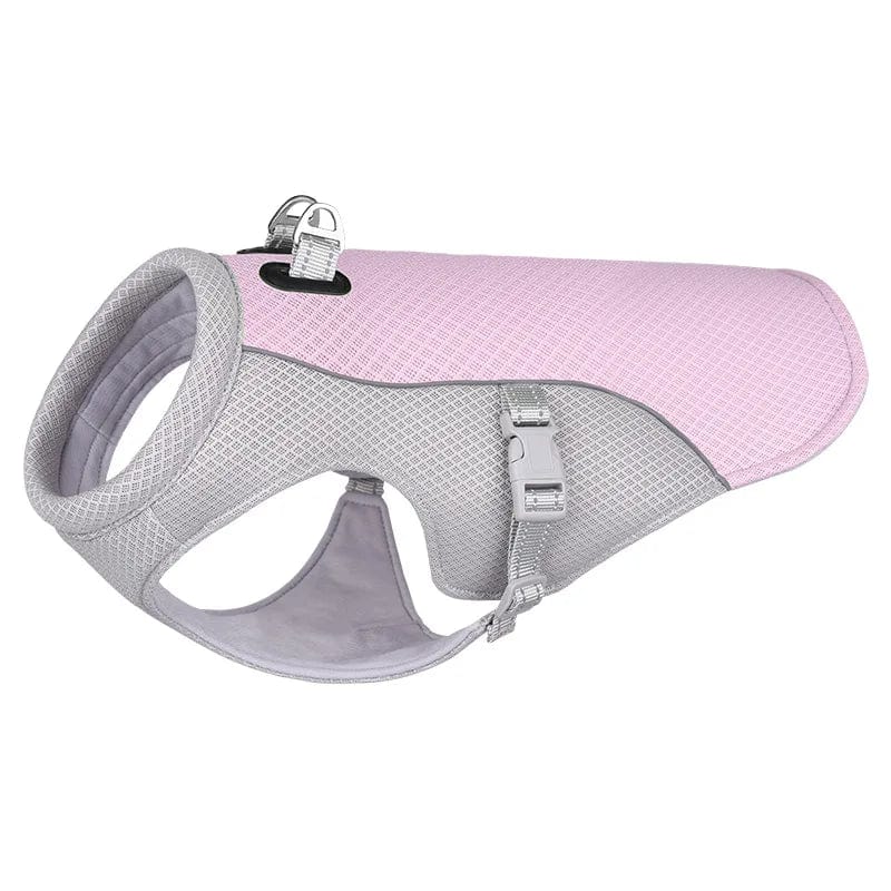 Snooze Doggy Pink / S Ice Cooling Dog Vest Summer Mesh Clothes for Small Medium Large Dogs Outdoor Pet Cool Down Jackets Breathable Big Dog Harness