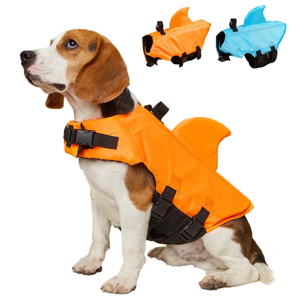 Snooze Doggy Shark Dog Life Jacket Enhanced Buoyancy Small Dogs Swimming Clothes Safety Vest with Handle for Medium Large Dogs Surfing