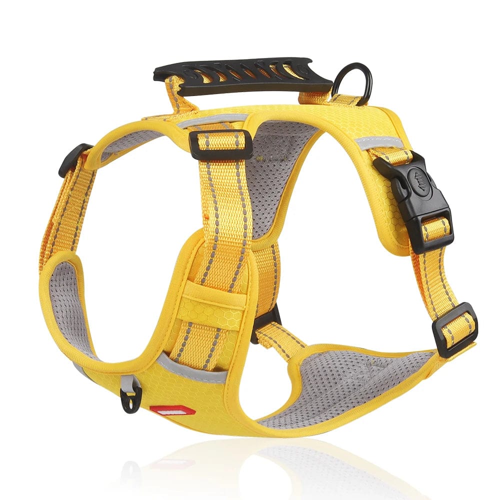 Snooze Doggy Yellow / Large No Pull Large Dog Harness Adjustable Reflective Vest Harnesses For Small Medium Dogs Outdoor Travel French Bulldog Accessories